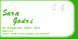 sara godri business card