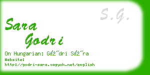 sara godri business card
